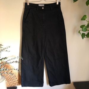 EVERLANE The Wide Leg Crop Pant in Black